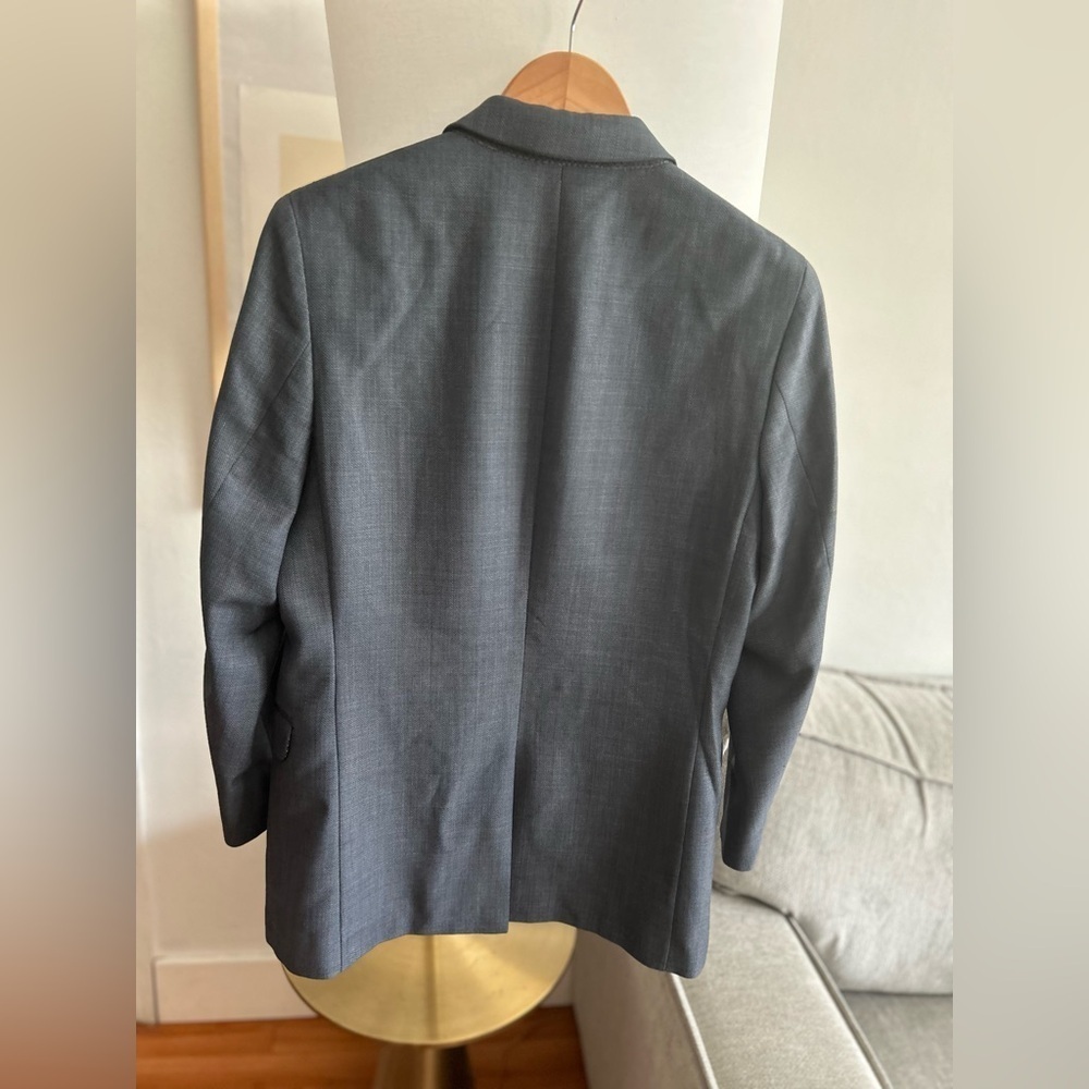 Banana Republic Marzotto Sport Jacket Blazer Wool Blue 36R Old Money Slim Fit - Picture 10 of 16